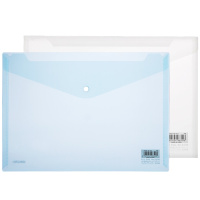 得力(deli) 8308 A4透明文件袋 按扣资料袋 10只装 颜色随机