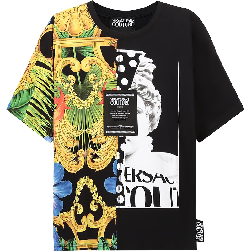 VERSACE JEANS COUTURE 范思哲 男士 棉质宽松版圆领短袖T恤B3GVA7KC 30329