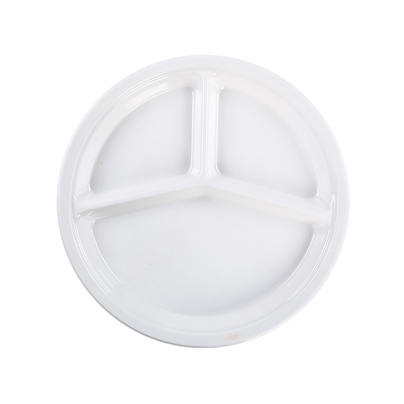 是尚 密胺 快餐盘分格餐盘彩色随机发货 10个装