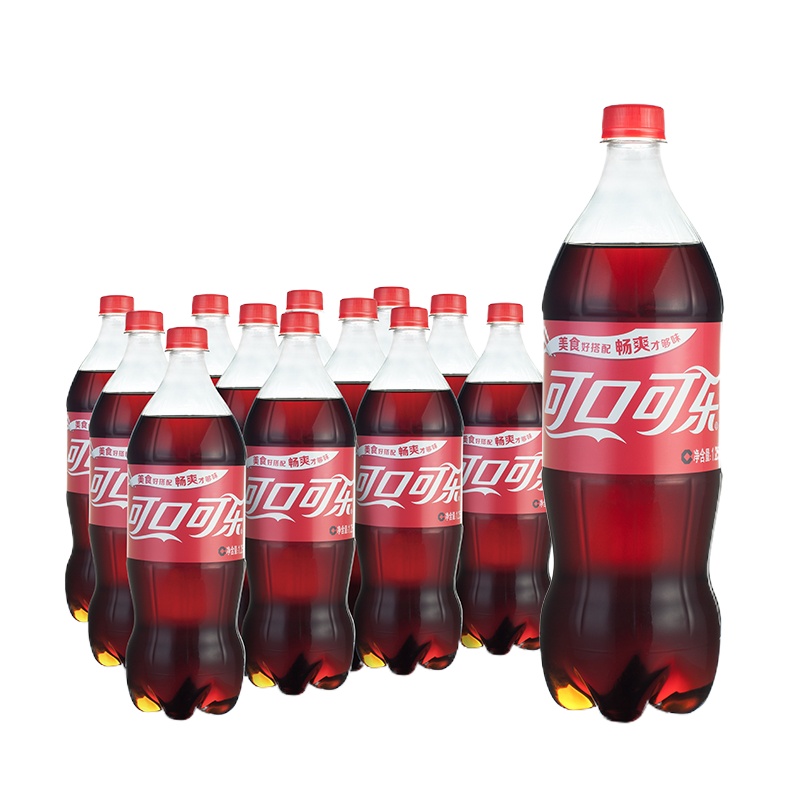 可口可乐 碳酸饮料 大瓶装饮料 1.25L*12瓶 整箱装