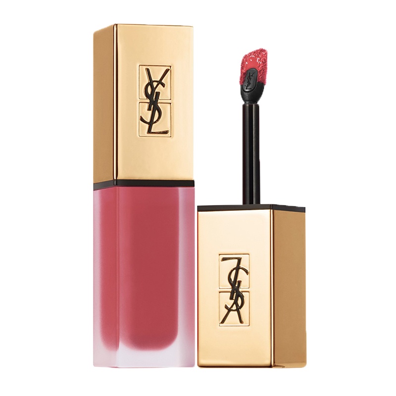 YSL圣罗兰Yves Saint Laurent丝绒哑光雾面唇釉16#干枯玫瑰豆沙色唇彩自然显色丰盈滋润显白唇膏口红