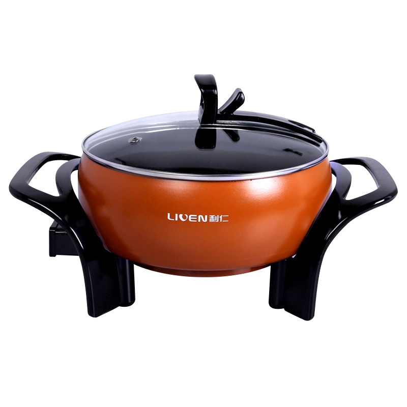利仁(Liven)DHG-263A 电火锅大功率家用大容量韩式火锅电热锅多功能炒锅不易粘电煮锅煎烤锅
