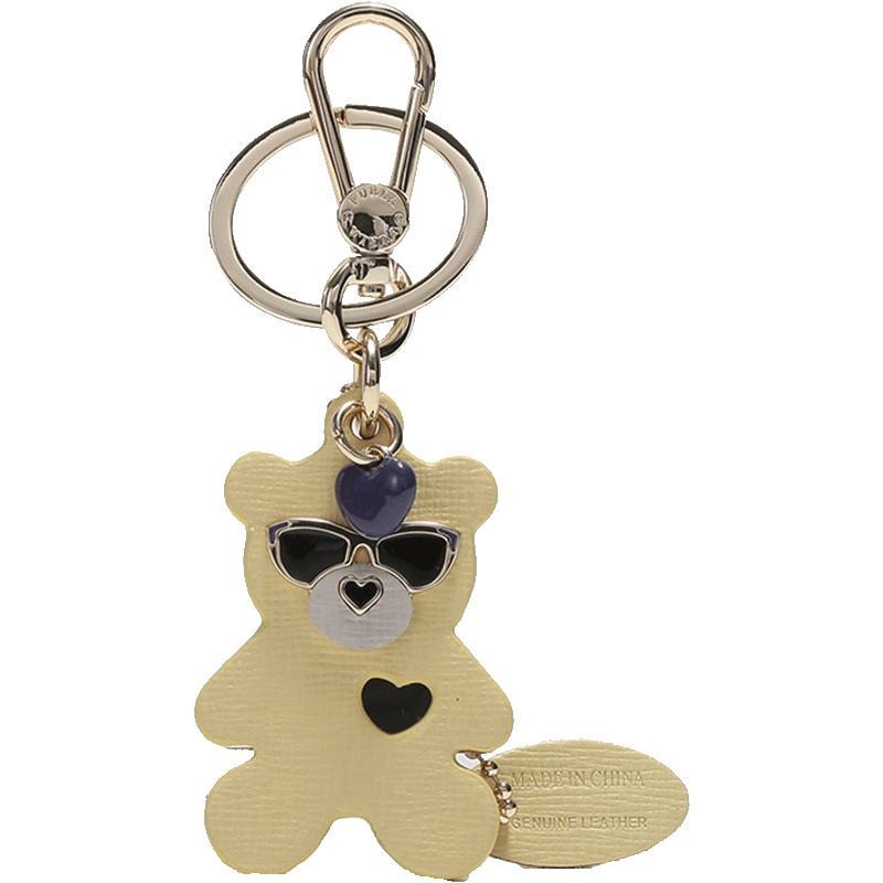 FURLA 芙拉 女士VENUS系列柠檬黄金属配皮钥匙扣挂饰 994406 R RL85 MTS