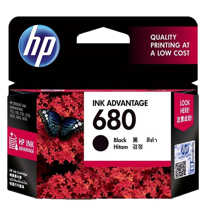 惠普 F6V27AA 680 黑色墨盒 (适用HP 5078 5088 2138 3638 3636 3838等)