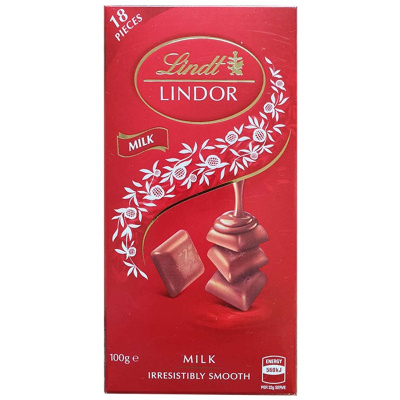 LINDT瑞士莲特醇排装牛奶巧克力100G