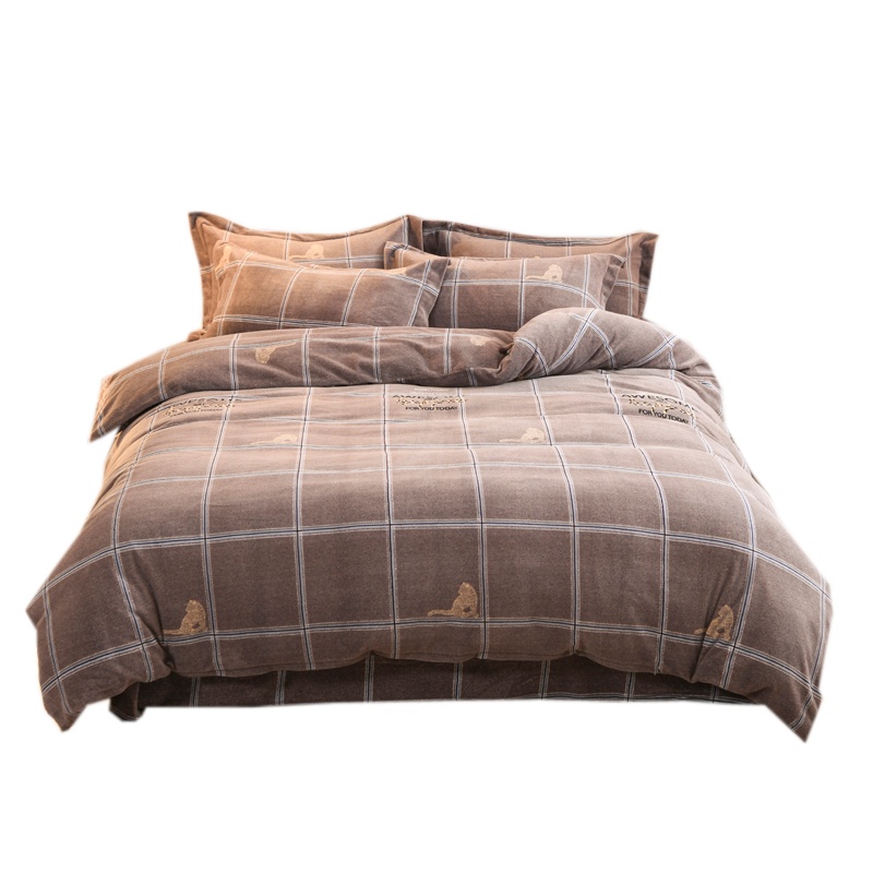 吉岳Giyou牛奶绒印花单被套 舒适牛奶绒面料