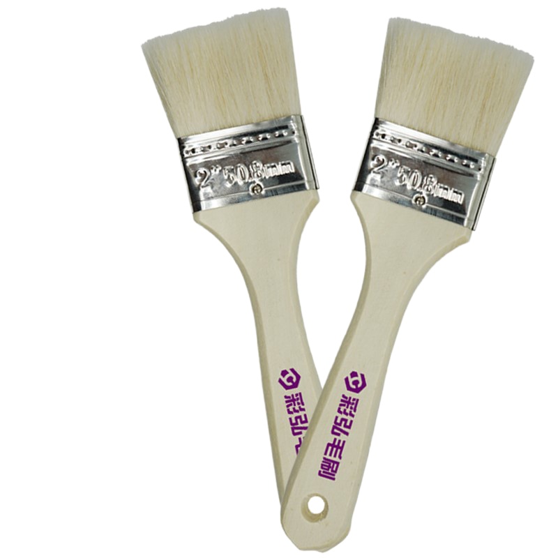 彩弘 G161 优质羊毛刷1寸 乳胶漆内墙面漆 涂料油漆刷子 内墙漆刷墙工具套装4把装