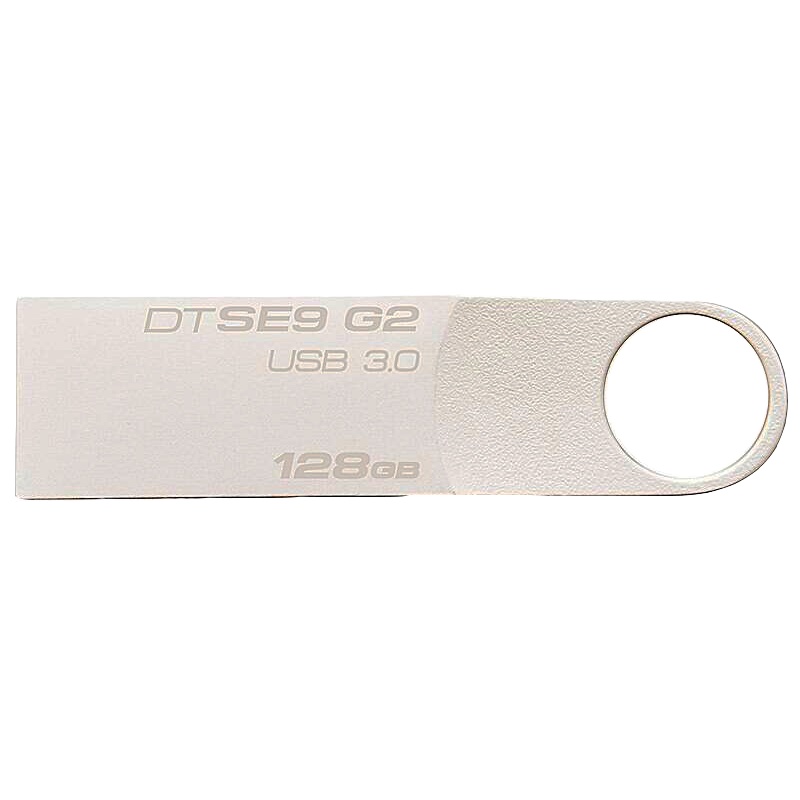 金士顿(Kingston)128GB U盘 DT SE9G2 金属高速优盘 USB3.0 银色
