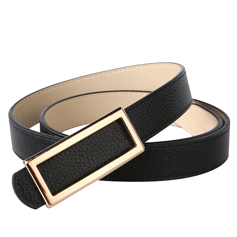 牛当家(CattleOWN)皮带女真皮头层牛皮裤带女装饰简约时尚百搭休闲细白色腰带女NP9525