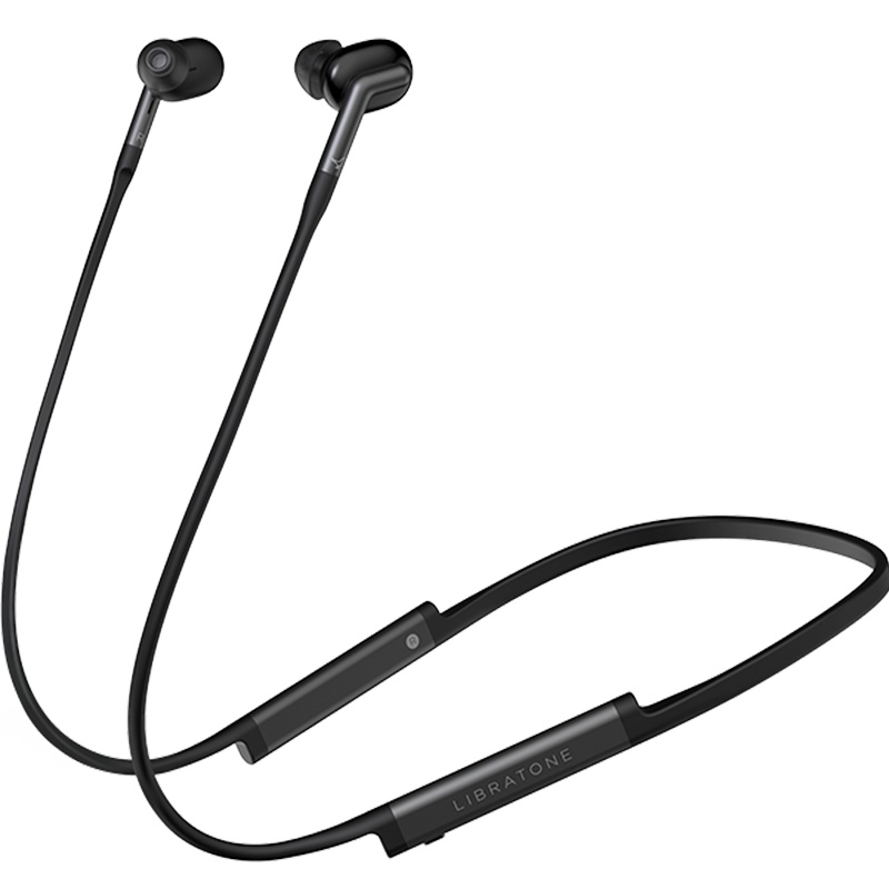 Libratone（小鸟耳机） TRACK+ 入耳式无线智能降噪耳机 蓝牙运动耳塞 颈挂式蓝牙耳机 黑色