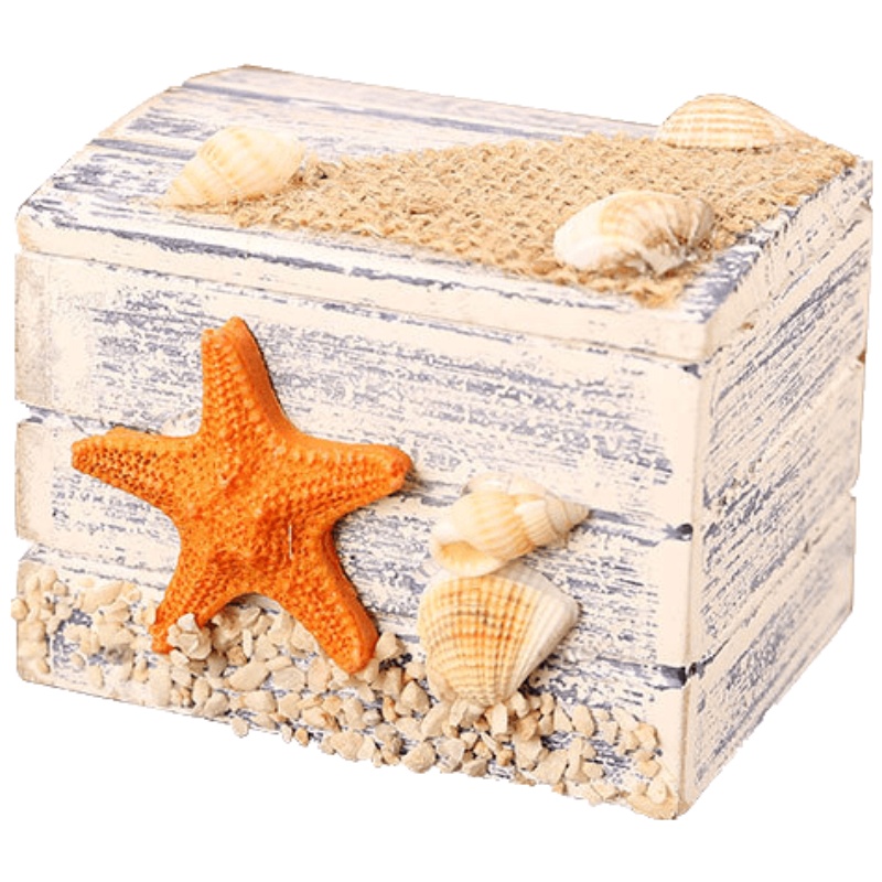 家柏饰(CORATED)地中海小木盒首饰收纳盒木头盒子简约戒指盒礼品包装饰品