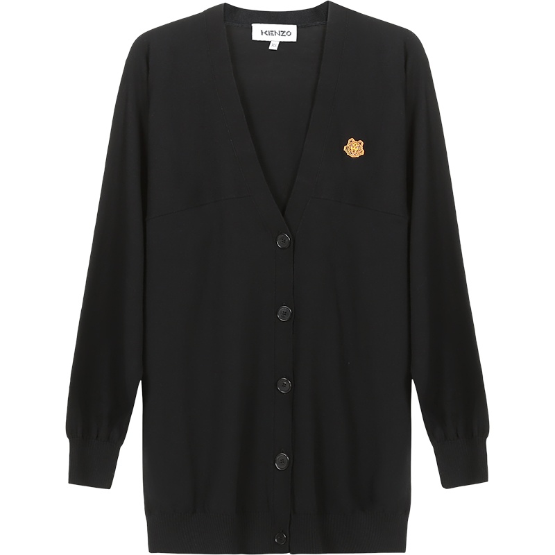KENZO 高田贤三 女士 棉质长袖V领针织开衫 FB5 2CA581 3TB