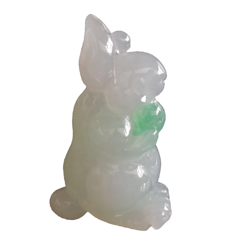 缘源珠宝 天然A货翡翠吊坠 冰糯翡翠生肖兔 男女款玉坠 挂件