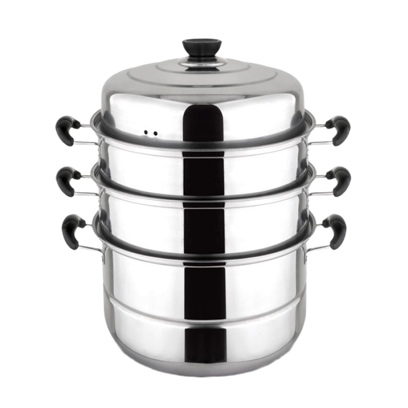不锈钢加厚蒸锅三层四层五层 多层蒸锅 电磁炉煤气炉锅具 30四层