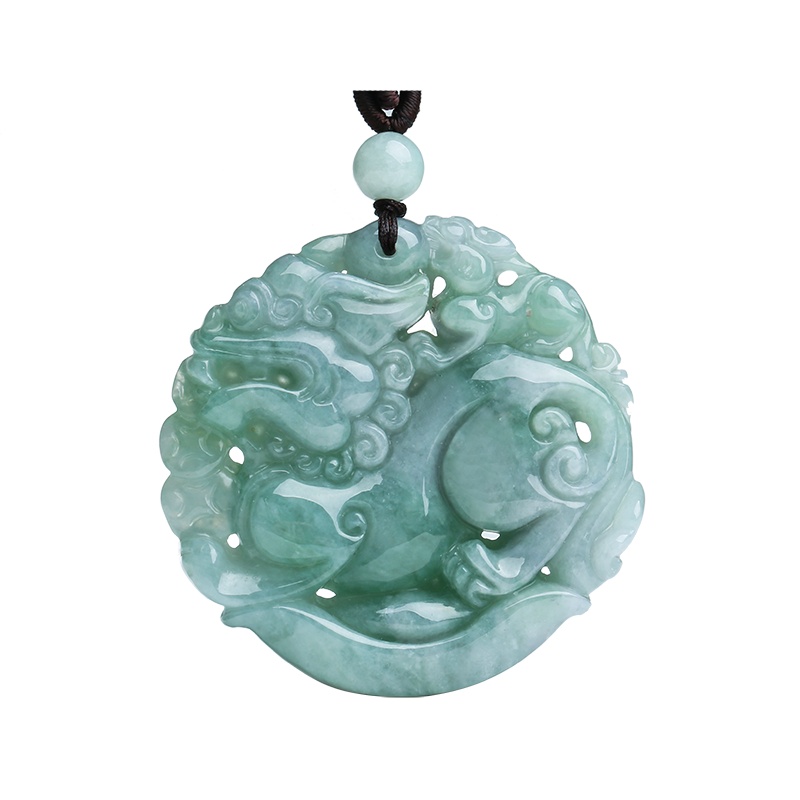 [下架]印象眸 翡翠貔貅圆牌吊坠 男女款双面貔貅圆牌挂件 附证书