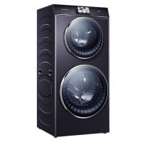 卡萨帝(Casarte)13公斤 双子升级款 滚筒洗衣机 洗烘一体 直驱变频 双桶分区 黑色 C8 HD13P2U1