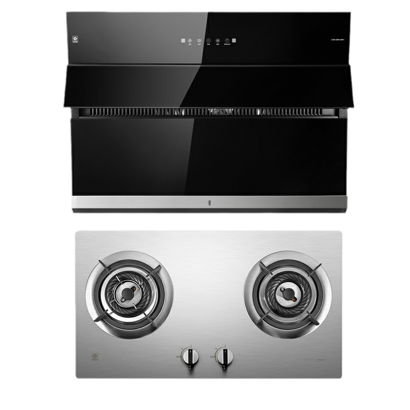 樱花(SAKURA)烟灶套餐 侧吸挥手智控20立方油烟机4.2KW不锈钢燃气灶家用厨房两件套JA06+BGZ01天然气