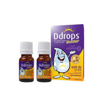 美国进口 Ddrops 婴儿维生素D3滴剂2.8ml 600IU 100滴滴剂补钙VD 1岁以上盒装*2支装