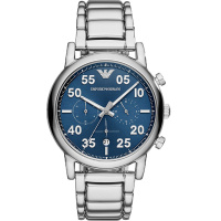 阿玛尼(EMPORIO ARMANI)手表男 新款休闲时尚钢带石英男表