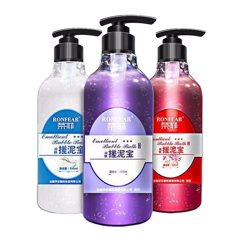 【买1瓶送2瓶】荣菲搓泥宝沐浴露350ml女士男士身体角质鸡皮磨砂膏搓澡泥成人沐浴盐磨砂膏泡泡浴