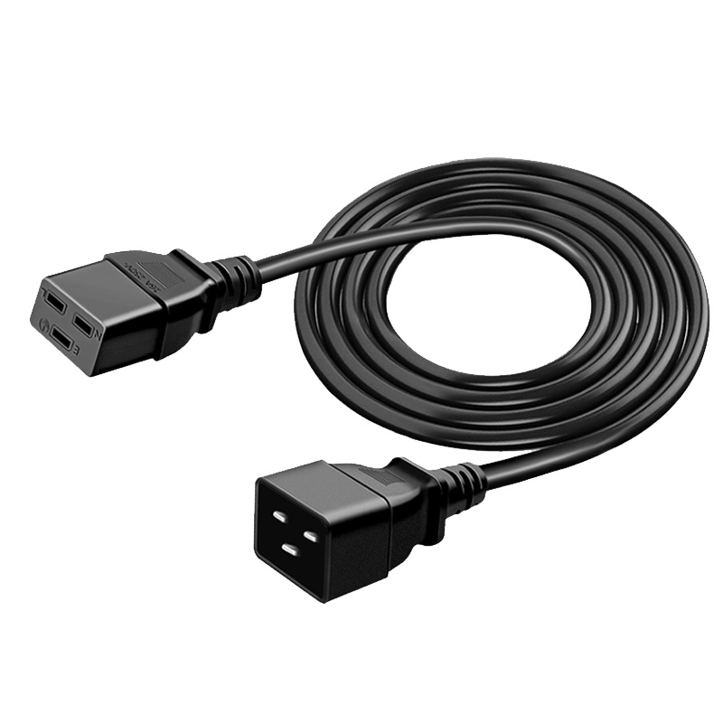 线霸王 PDU/服务器C19转C20电源转换延长线(16A) 3*1.5平方3米纯铜芯电源线