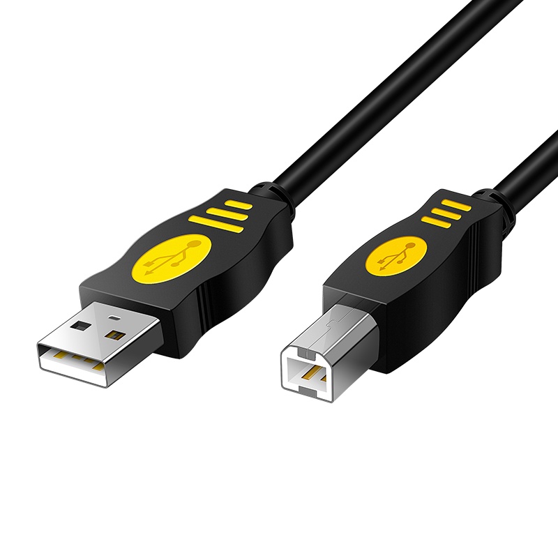 晶华 usb2.0高速方口打印线 电脑连接爱普生惠普佳能HP打印机数据线全铜连接线A公对B公 黑色3米 U116H