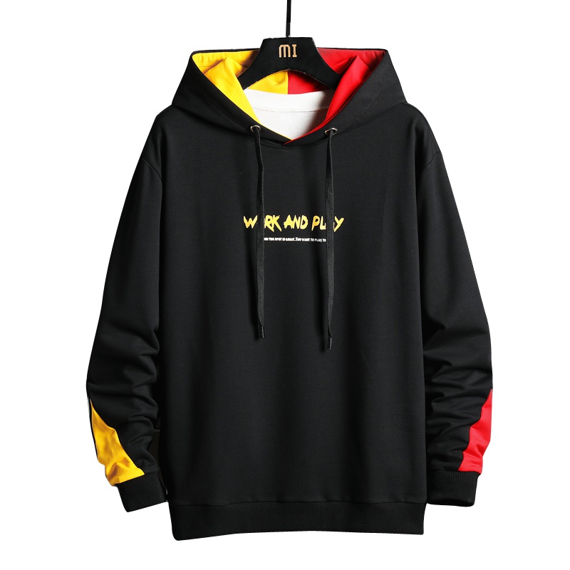 三弦(LA CORDE)秋季连帽卫衣男士春秋款T恤韩版潮流宽松ins嘻哈个性青年学生男孩LA-MYY-W304