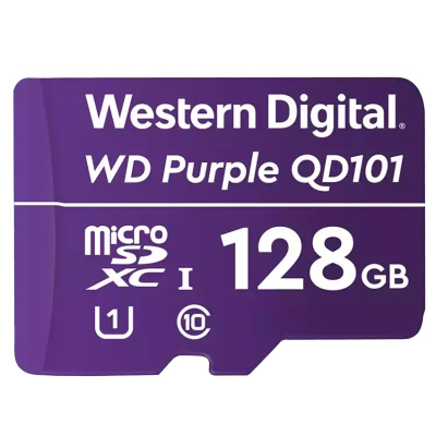 西部数据(WD)128GB TF卡 手机内存卡 行车记录仪/安防监控专用视频存储卡 耐用型CLASS 10
