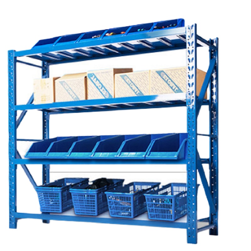 仓储货架仓库库房货架货物储物架展示架220kg/层白色150* 60* 200cm四层主架