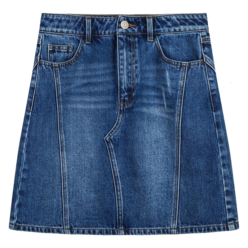 【专柜同款】拉夏贝尔candie’s秋冬新款a字复古韩版包臀牛仔半身裙女30081192