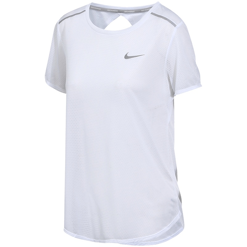 【自营】NIKE耐克女装跑步短袖T恤运动服885242-10042917 L 885242-100白+反射银