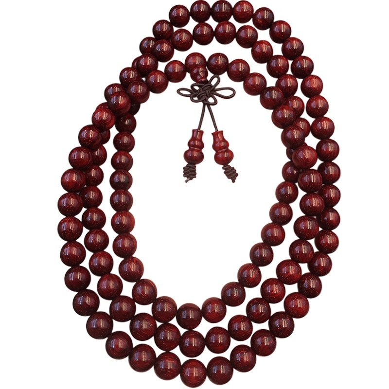 [梵心阁]天然印度小叶紫檀108颗手链 金星老料手串桶珠鼓珠佛珠