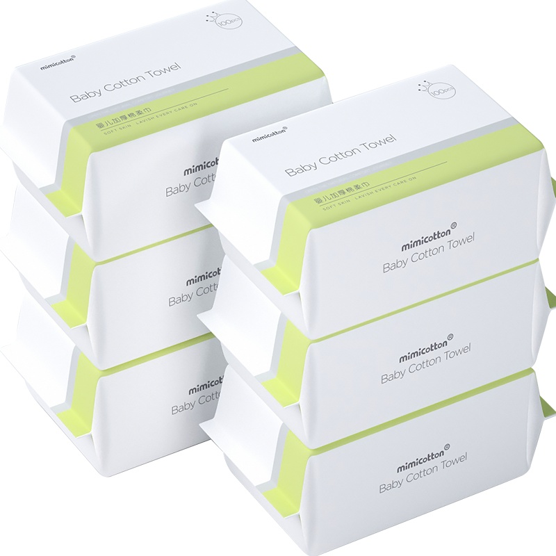 棉花秘密-婴儿加厚棉柔巾14*20 100抽6包非湿巾