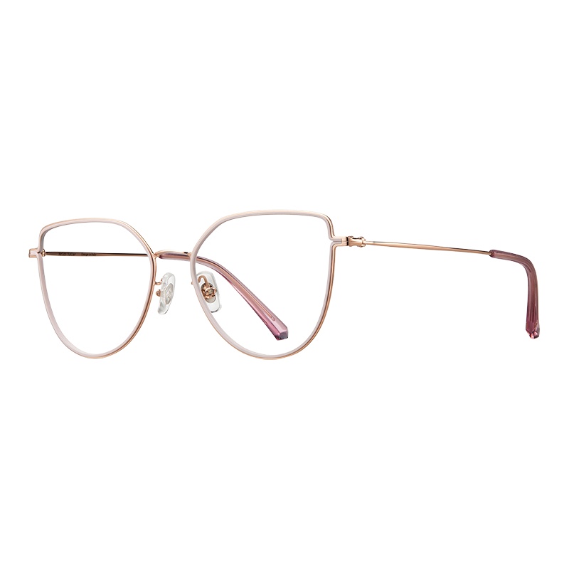 海伦凯勒 不规则立体潮流近视眼镜女防蓝光金属眼镜框 H9203