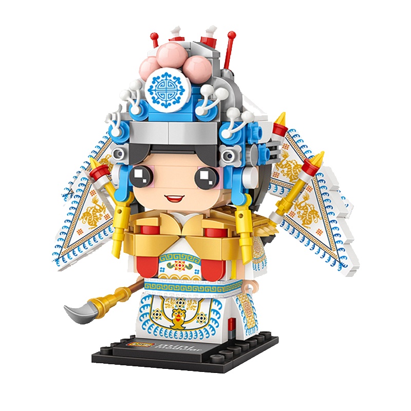 LOZ俐智京剧戏曲迷你方头人国粹小颗粒拼装积木 mini 国潮 武生1542