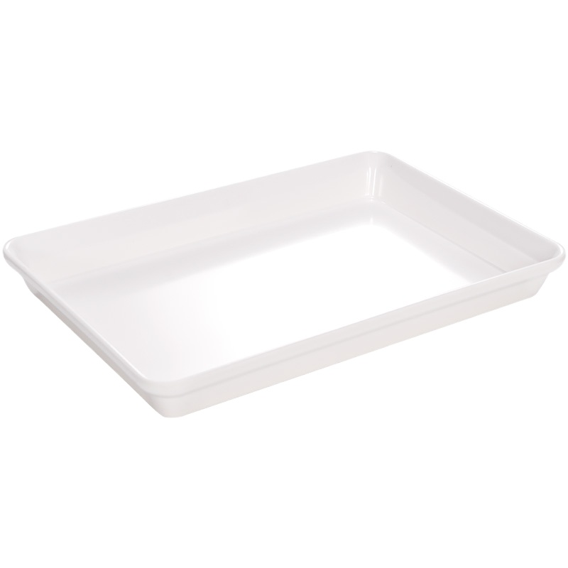 方形密胺餐盘托盘 白色 41.5*31cm