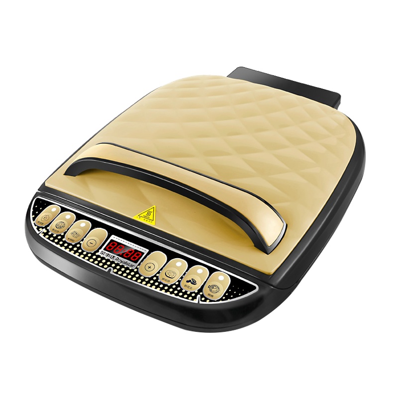 荣事达电饼铛新款加深加大双面悬浮加热煎饼烙饼机麦饭石不粘锅平底锅 金色RSD-B3266