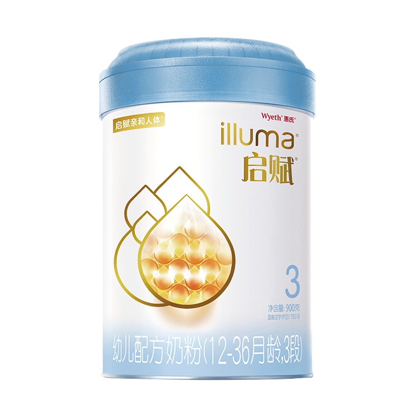 惠氏启赋(Wyeth illuma)3段奶粉 爱尔兰进口 12-36月幼儿配方 900克