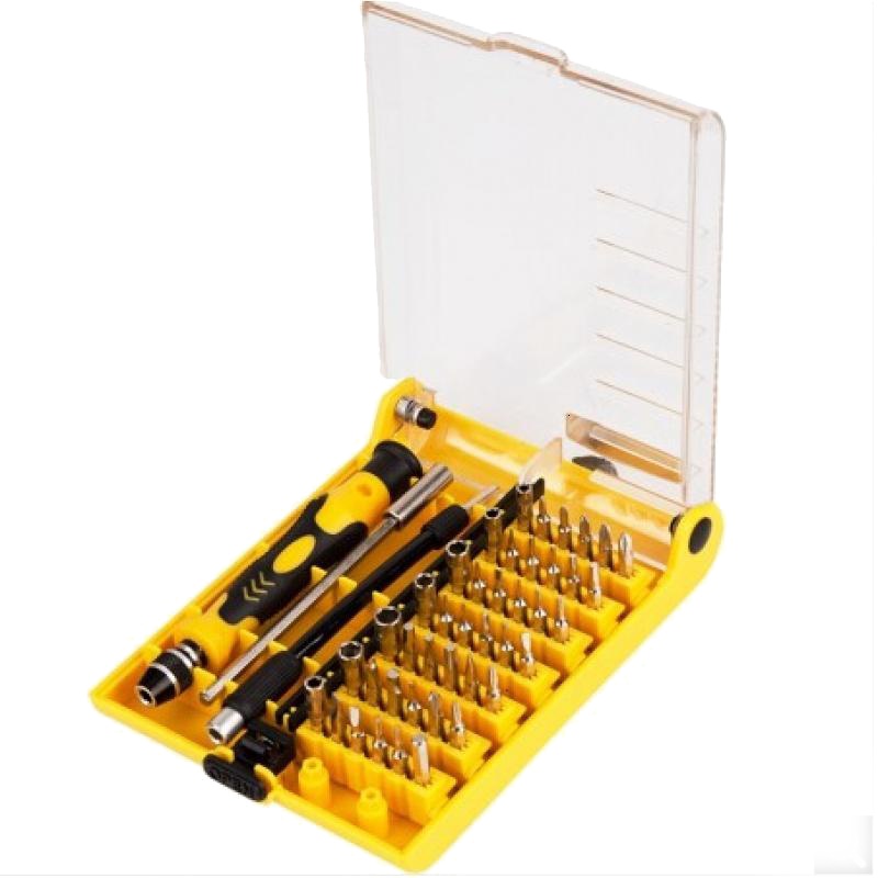 得力(deli)多功能活节维修工具3704 螺丝刀套装/组合45合1