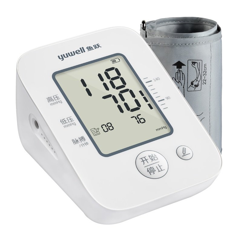 鱼跃(YUWELL)电子血压计 YE660D语音血压仪 家用上臂式高精准全自动智能老人测量血压仪器 老人家用语音血压计
