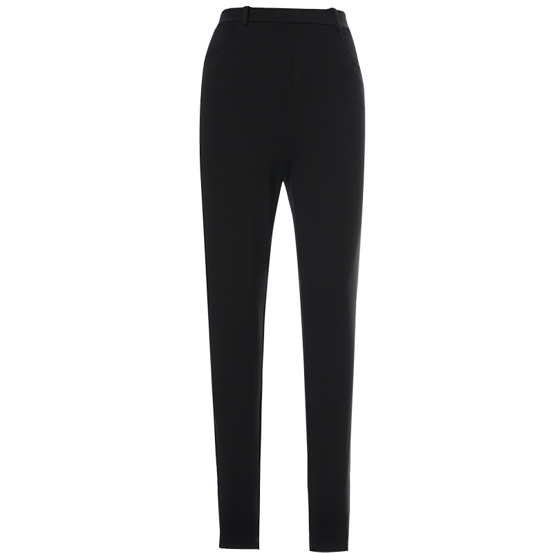 OUNIXUE欧昵雪 | [保暖抓绒打底裤]冬季橡筋斜插袋修身紧身小脚裤休闲裤女