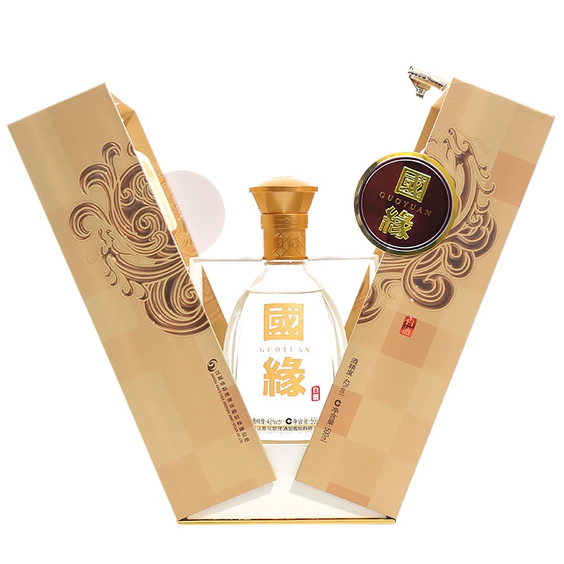 今世缘 国缘对开42度 500ml 单瓶 浓香型 白酒
