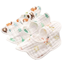 新生宝宝吐奶巾360度旋转口水兜围嘴小孩口水巾棉纱布婴儿围兜莎丞