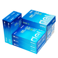 得力(deli)7419莱茵河系列木浆纸打印复印纸80g/A4白纸500张/包共2500张 5包装