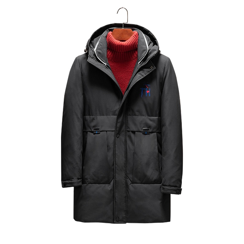 雅鹿男装冬季新款中长款连帽加厚保暖男款羽绒服外套14409985