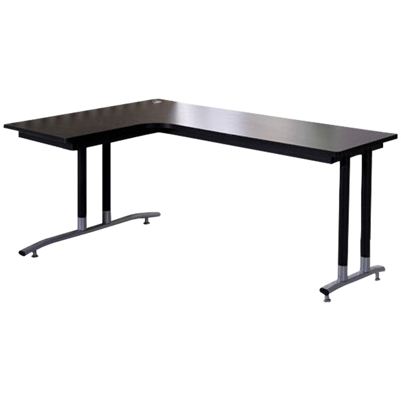 质凡家具钢木简易L单人拐角书桌台式转角办公桌学习电脑桌子家用定制