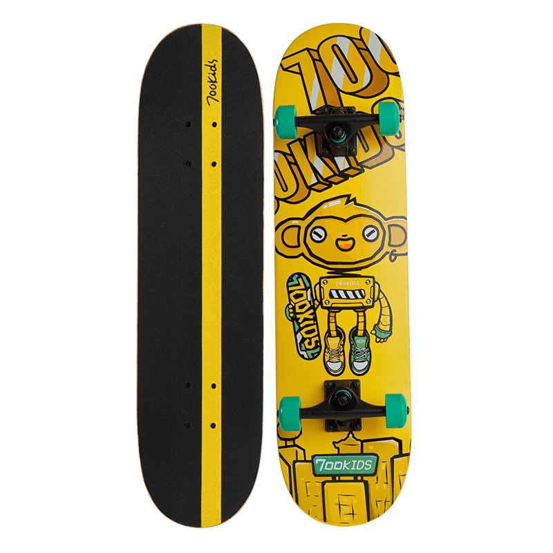 小米生态链 柒小佰 滑板四轮双翘板滑板车儿童青少年刷街板代步双翘板创意涂鸦专业滑板 700kids