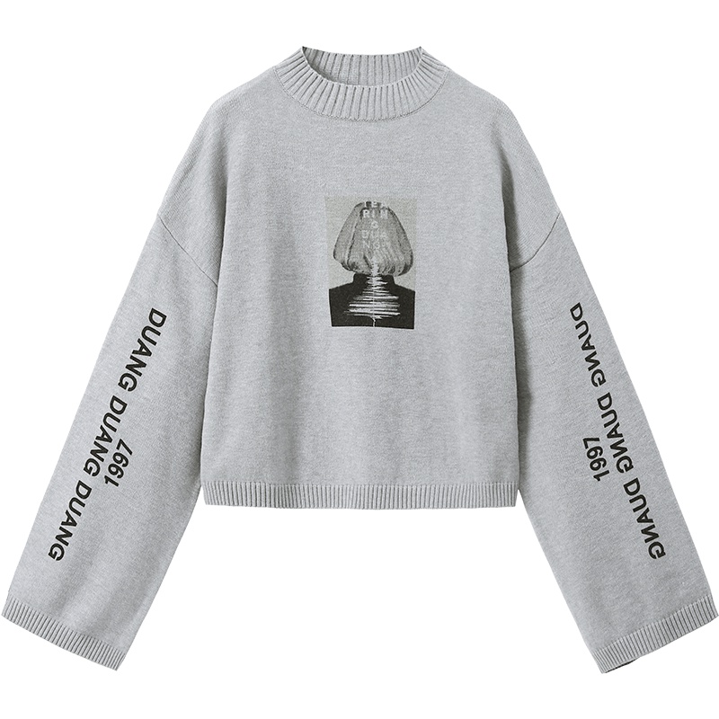 ERAL/艾莱依针织衫女2018秋冬新款圆领宽松