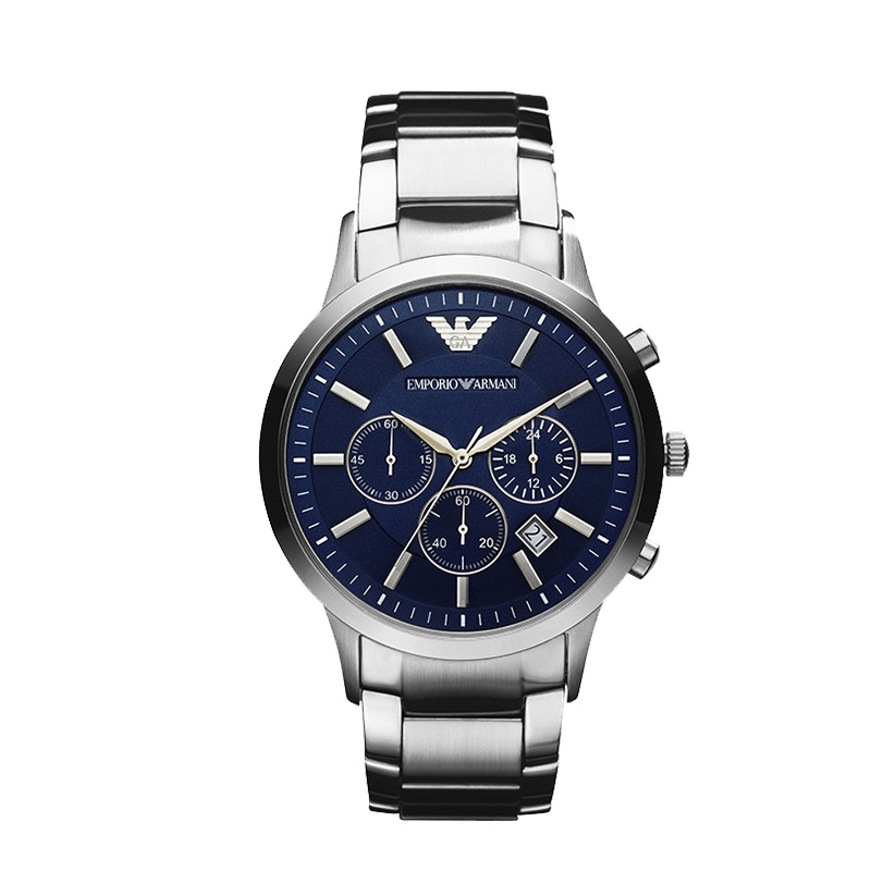 阿玛尼(EMPORIO.ARMANI)手表钢制表带商务时尚休闲石英表男士腕表AR2448