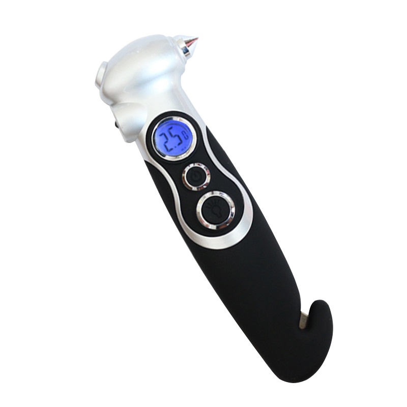 巨木 汽车安全锤车用多功能四合一车载逃生救生锤破窗器数显胎压计